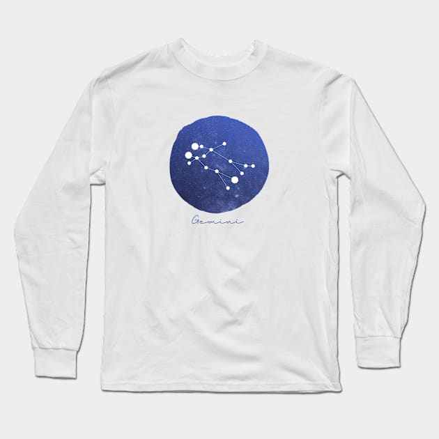 Gemini Starry Sky Long Sleeve T-Shirt by sophiesconcepts